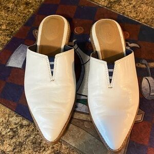 Sperry White Leather Mules
